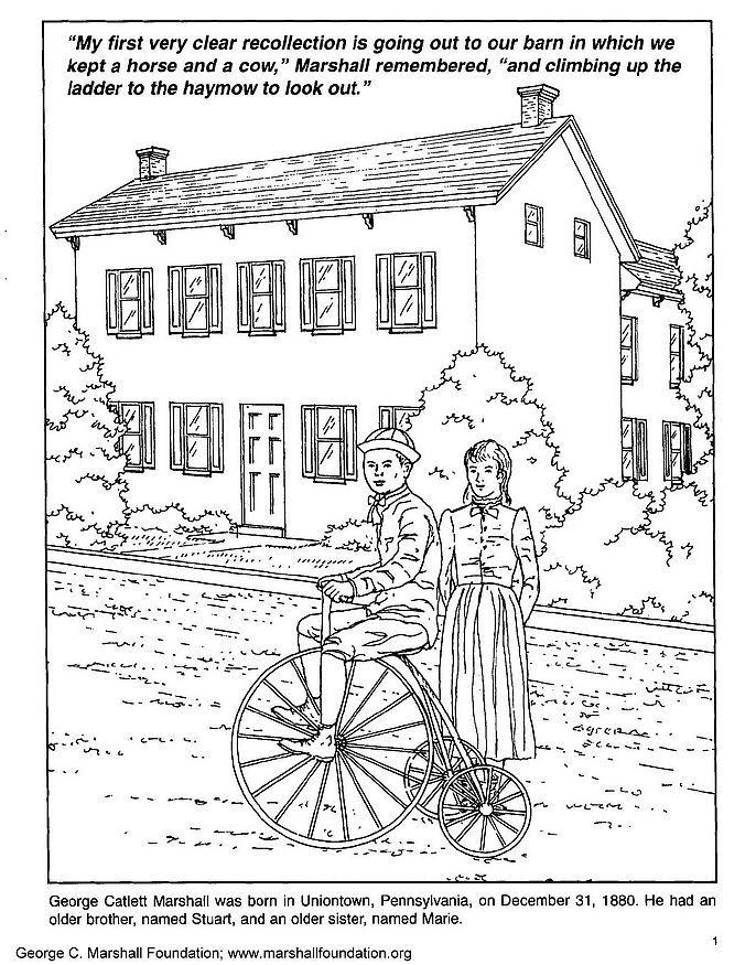 la famille de george c. marshall Coloriage la famille de george c. marshall