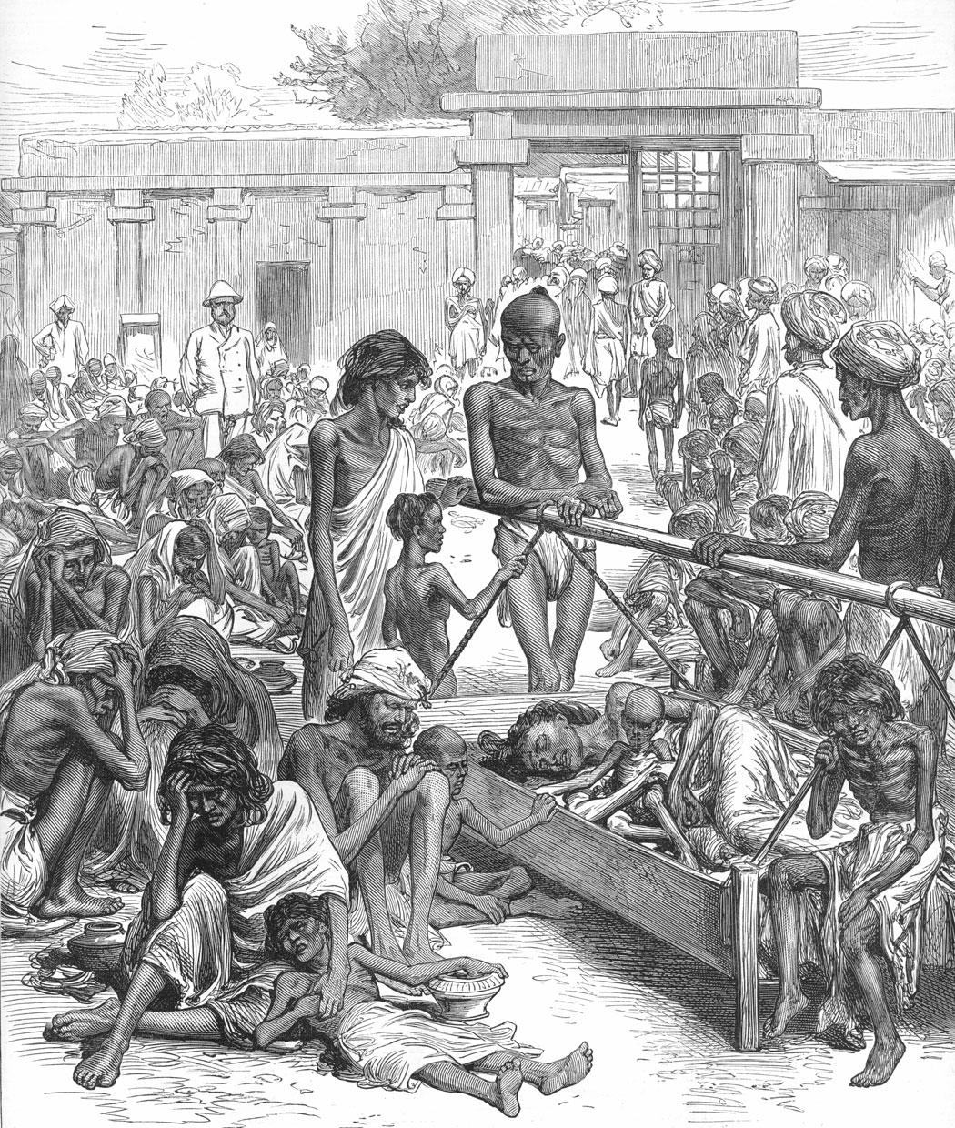 la famine en inde Coloriage la famine en inde