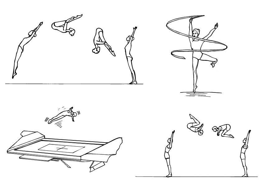 la gymnastique Coloriage la gymnastique