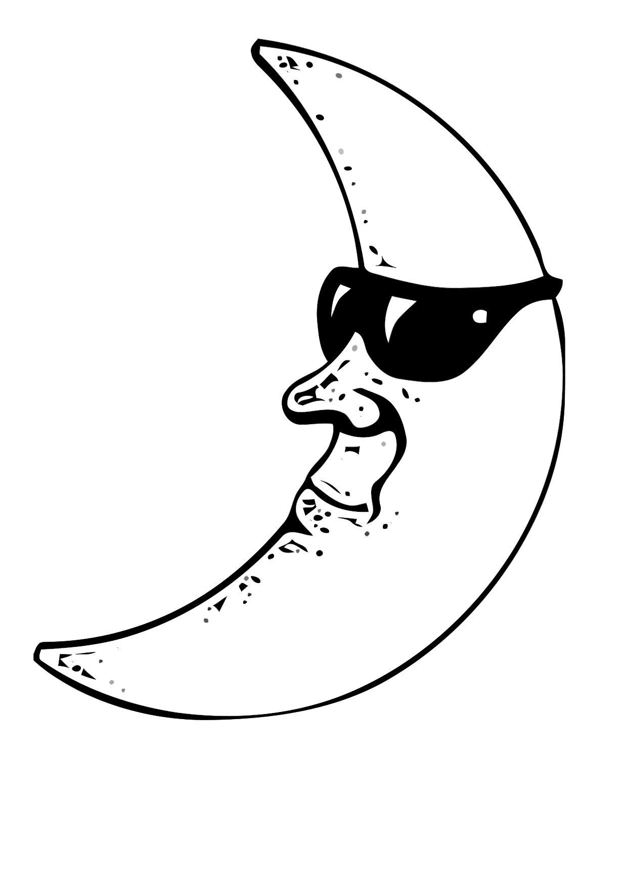 la lune Coloriage la lune