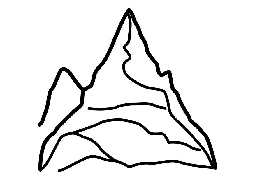la montagne Coloriage la montagne