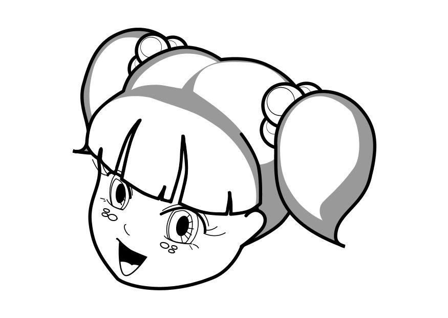 la petite fille Coloriage la petite fille