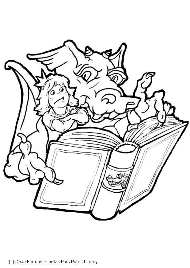 la princesse et le dragon Coloriage la princesse et le dragon