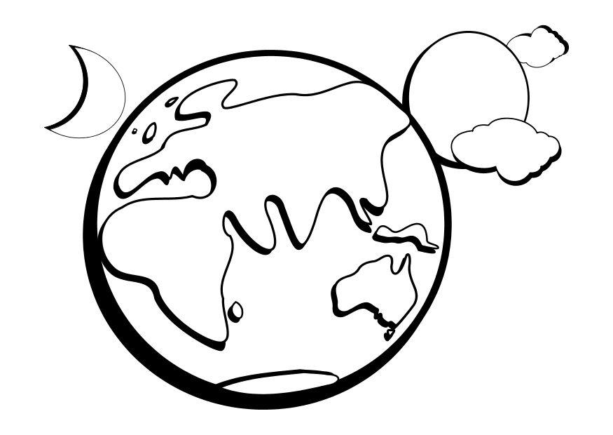 la terre Coloriage la terre