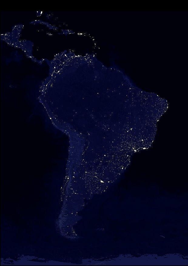 la terre de nuit - zones urbaines damA©rique du sud Photo la terre de nuit - zones urbaines damA©rique du sud
