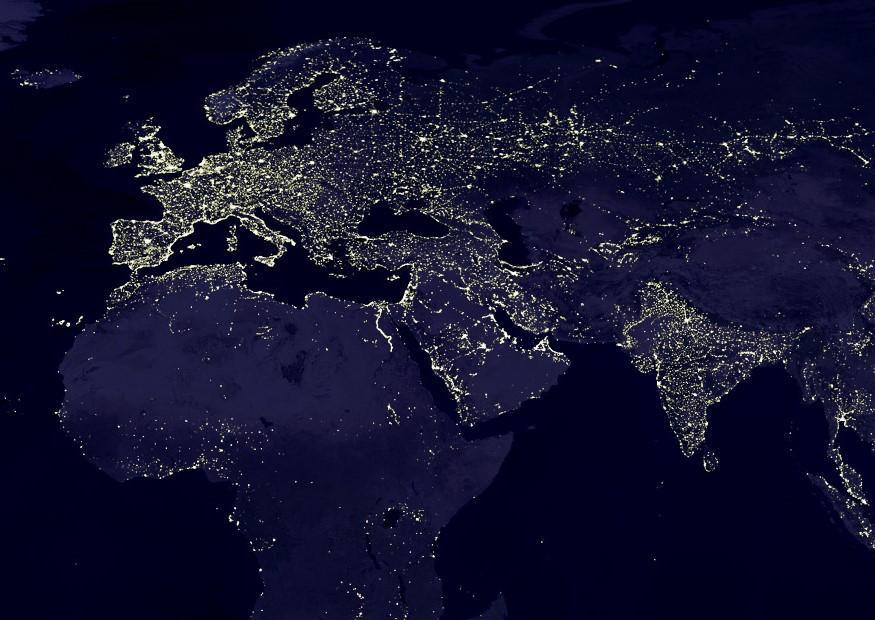 la terre de nuit - zones urbaines Photo la terre de nuit - zones urbaines