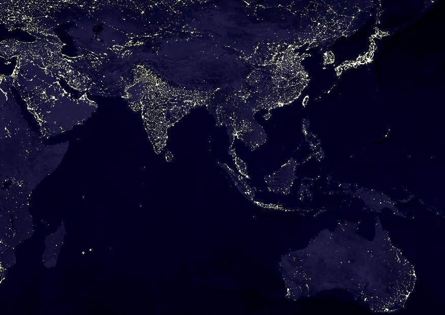 la terre de nuit - zones urbaines Photo la terre de nuit - zones urbaines