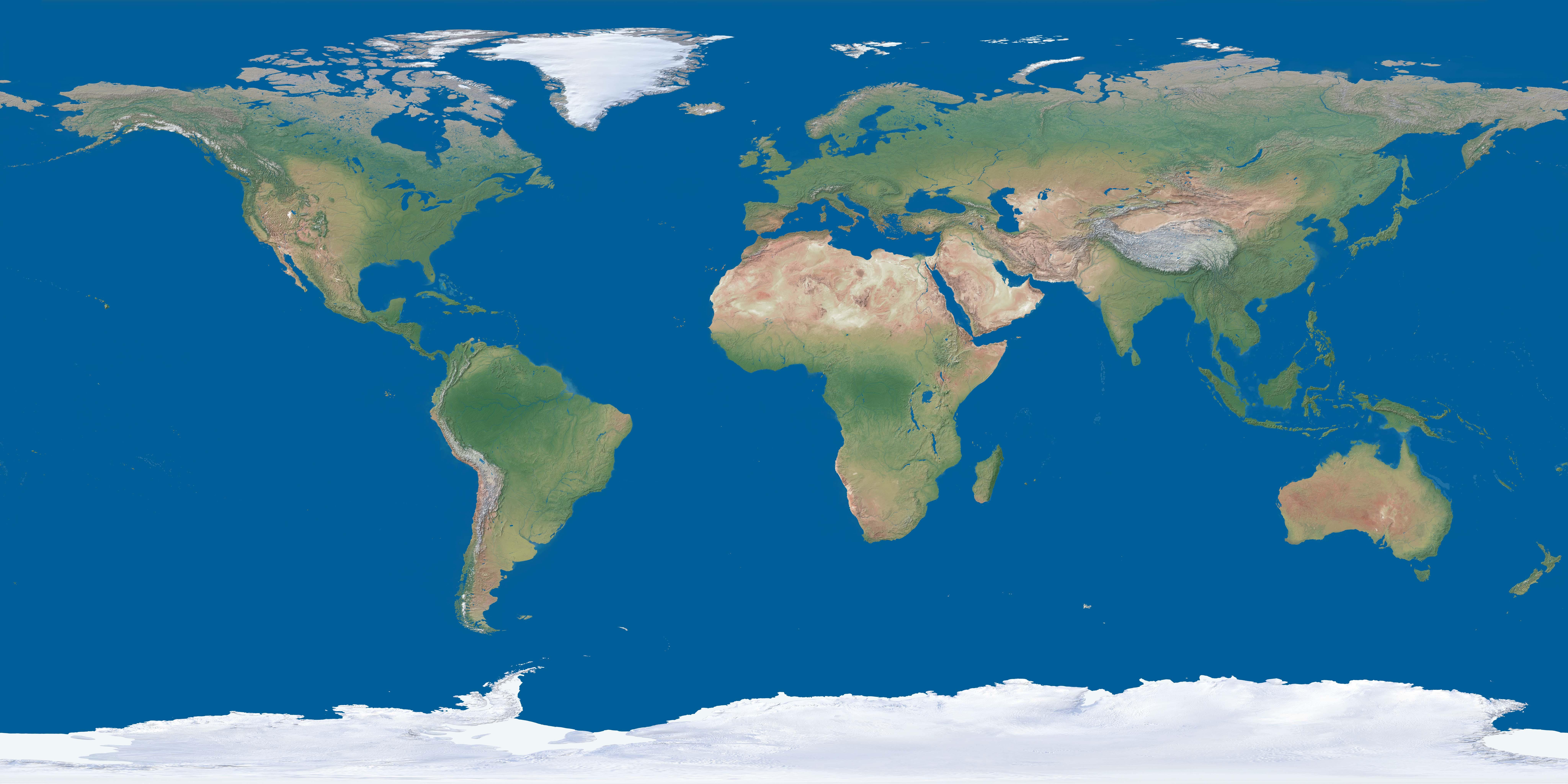la terre sans nuages ou glaces polaires Photo la terre sans nuages ou glaces polaires