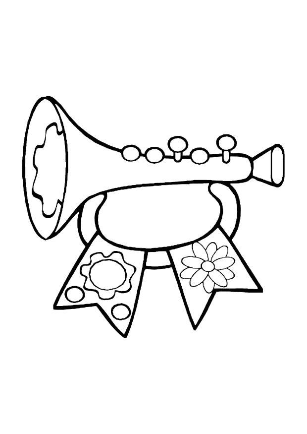 la trompette Coloriage la trompette
