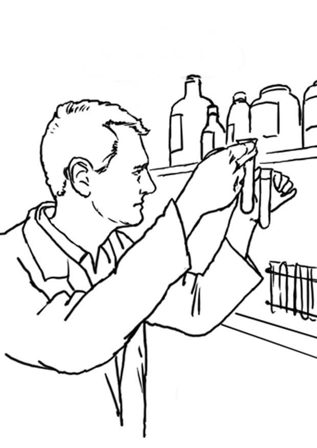 laborantin Coloriage laborantin