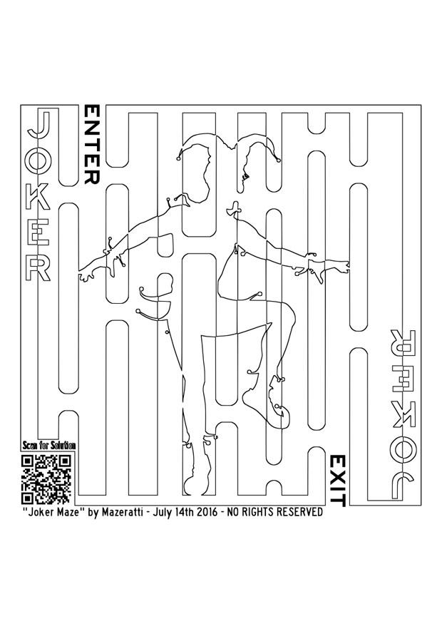 labyrinthe - arlequin Coloriage labyrinthe - arlequin