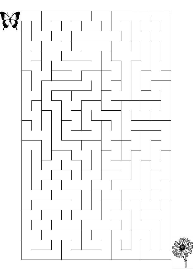 labyrinthe papillon Coloriage labyrinthe papillon