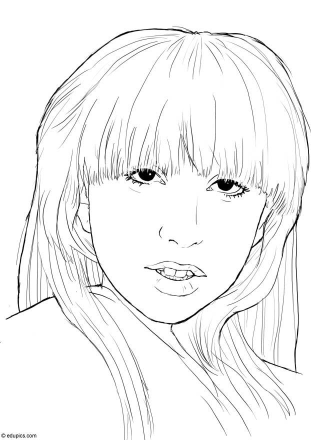 Coloriage lady gaga