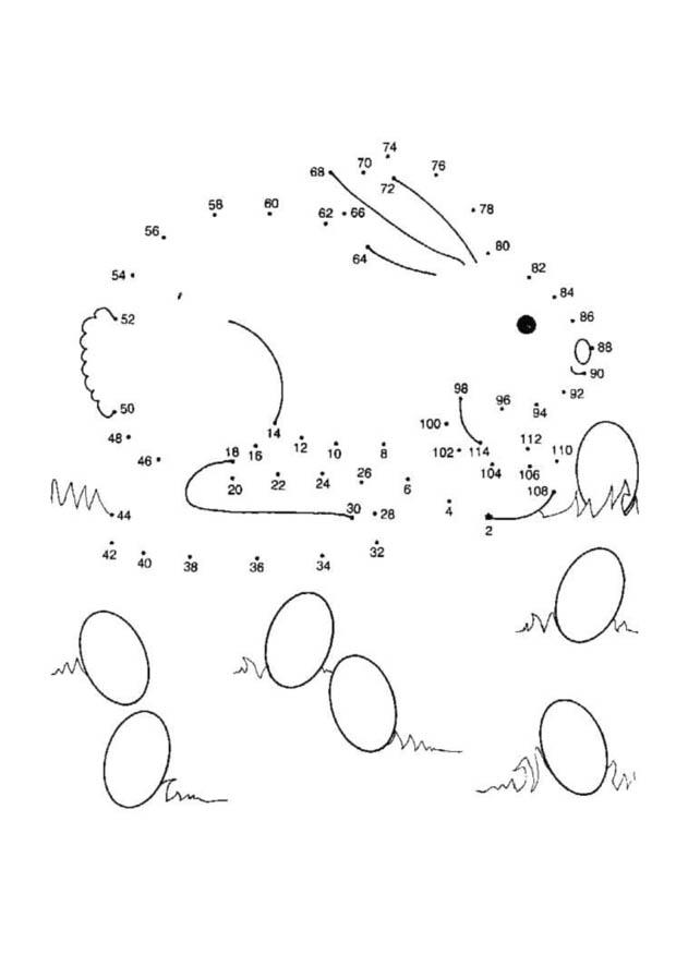lapin - compter par 2 Coloriage lapin - compter par 2