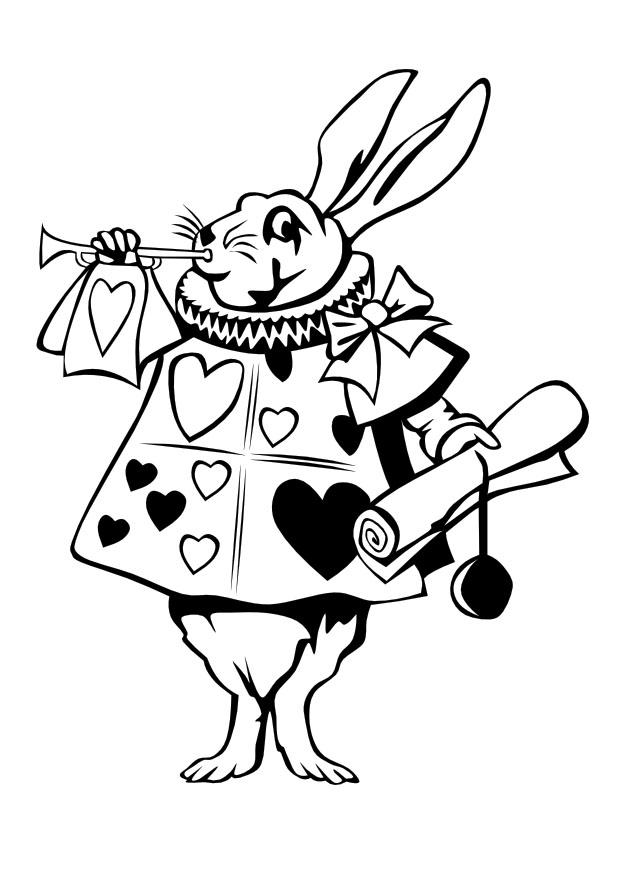 lapin dalice au pays des merveilles Coloriage lapin dalice au pays des merveilles