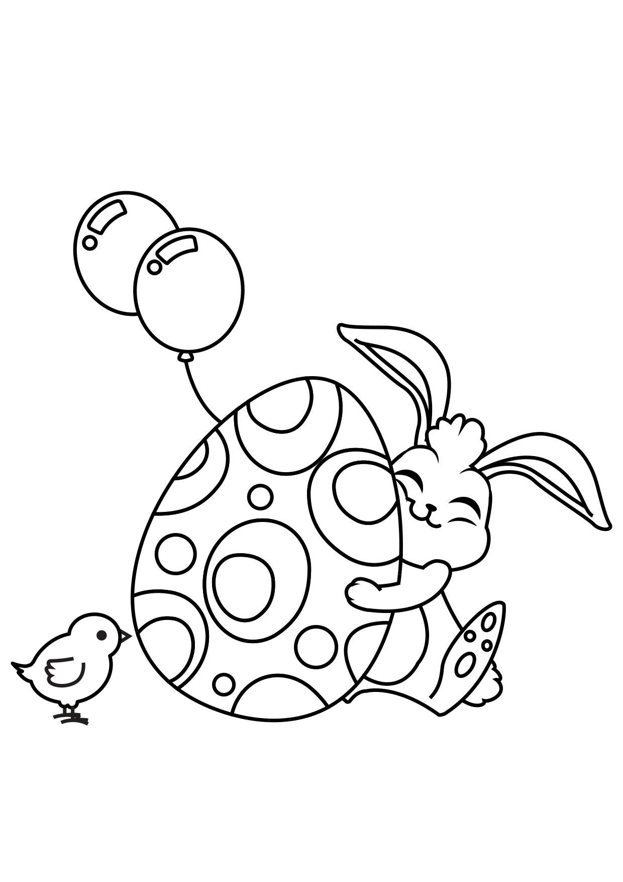 lapin de pA¢ques Coloriage lapin de pA¢ques