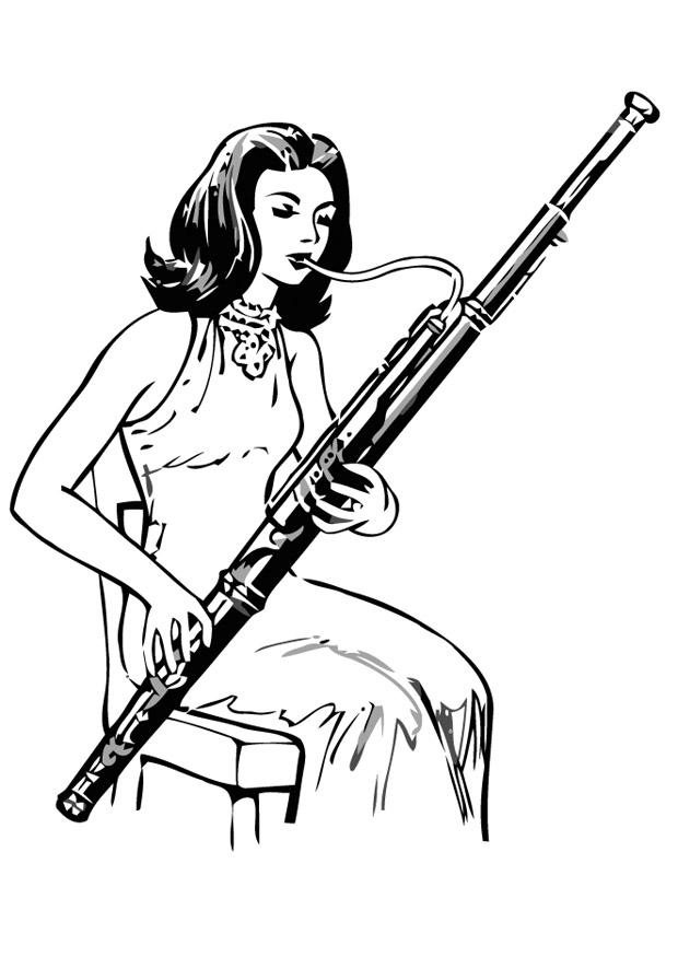 le basson Coloriage le basson