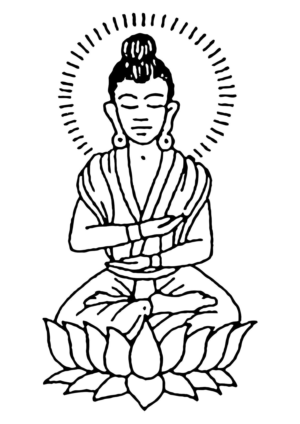 le bouddha Coloriage le bouddha