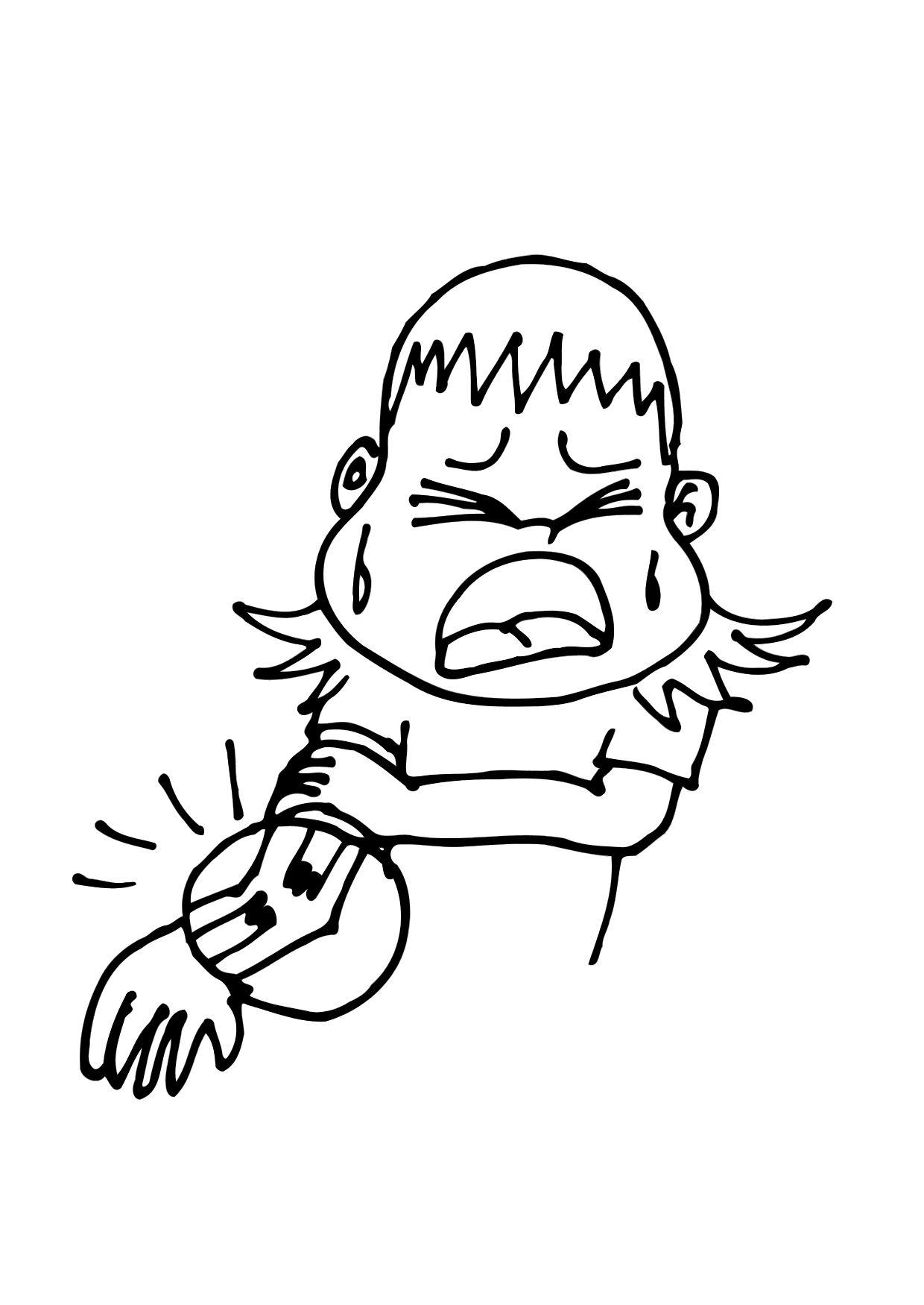 le bras cassA© Coloriage le bras cassA©