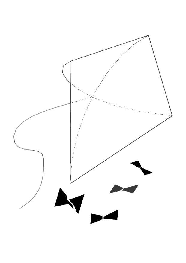 le cerf-volant Coloriage le cerf-volant