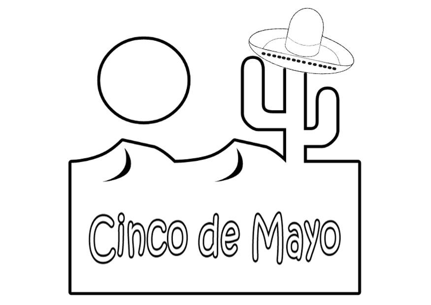 le cinq mai Coloriage le cinq mai