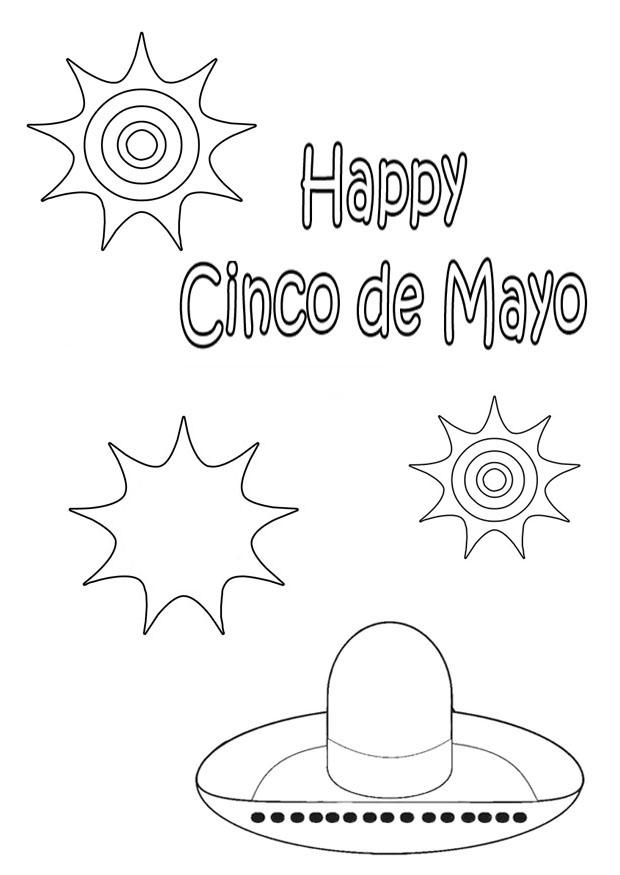 le cinq mai Coloriage le cinq mai