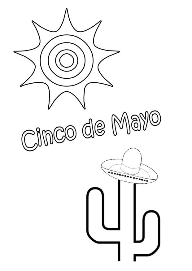 le cinq mai Coloriage le cinq mai