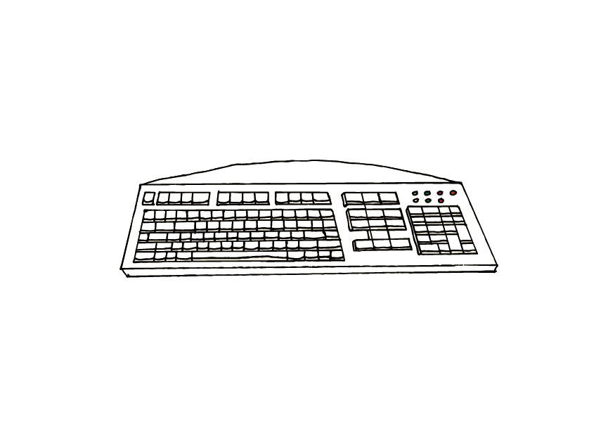 le clavier Coloriage le clavier