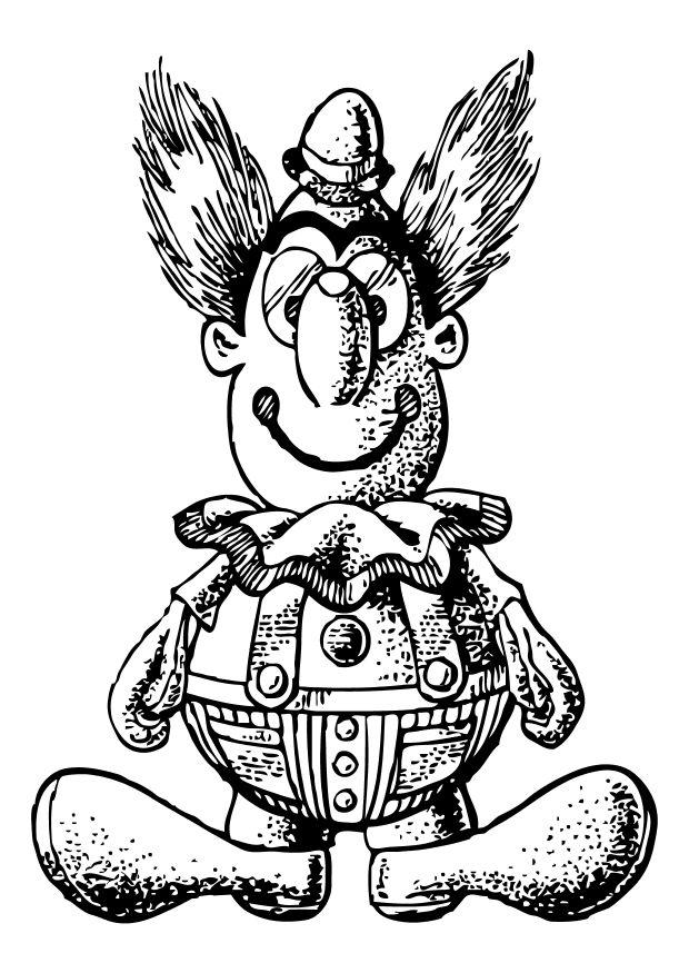 le clown Coloriage le clown