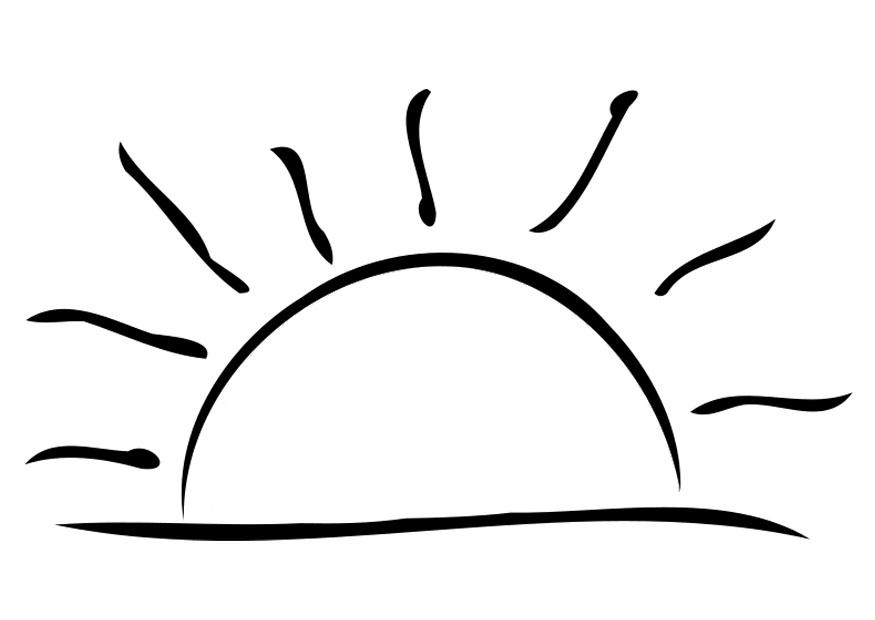 le coucher du soleil Coloriage le coucher du soleil