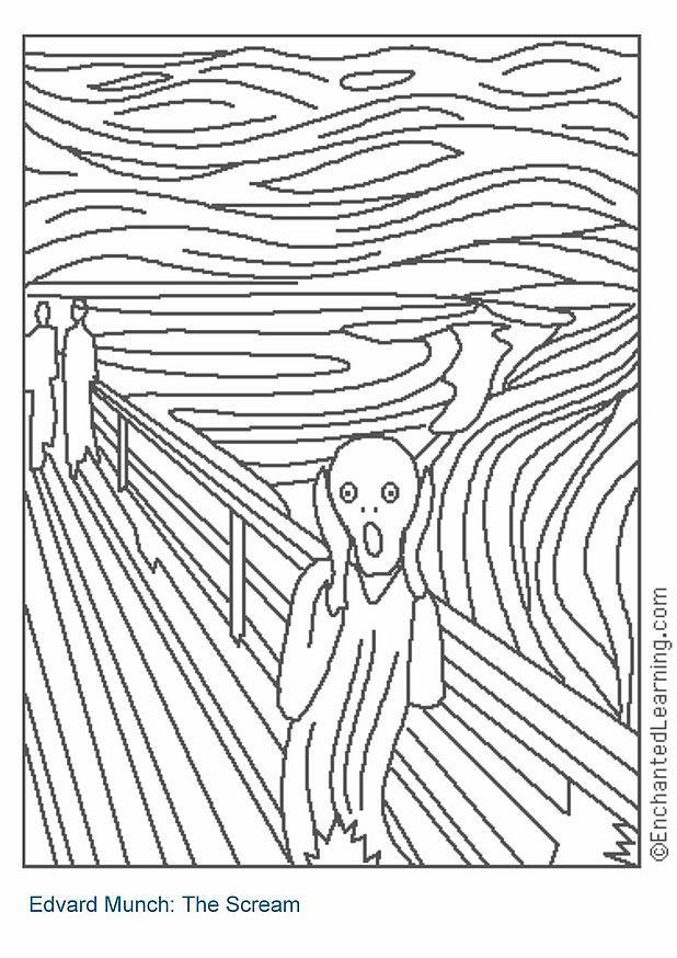 le cri Coloriage le cri