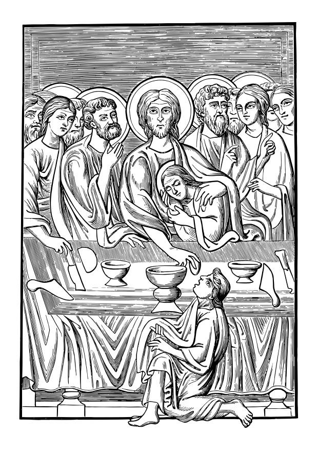 le dernier souper Coloriage le dernier souper