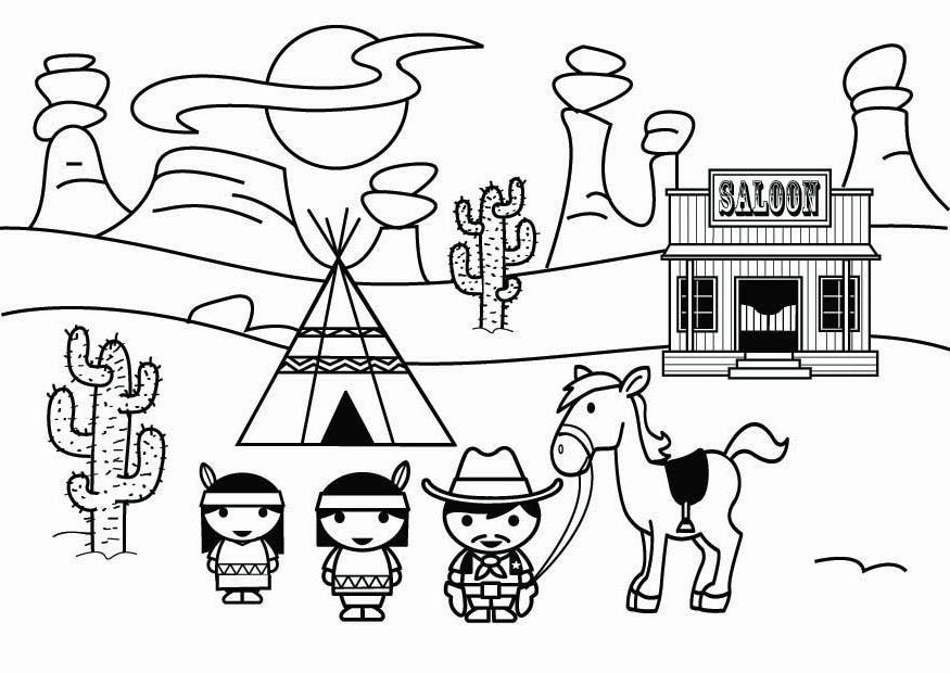 le far west Coloriage le far west