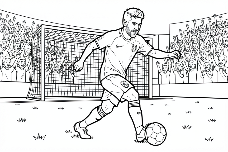 le footballeur messi Coloriage le footballeur messi