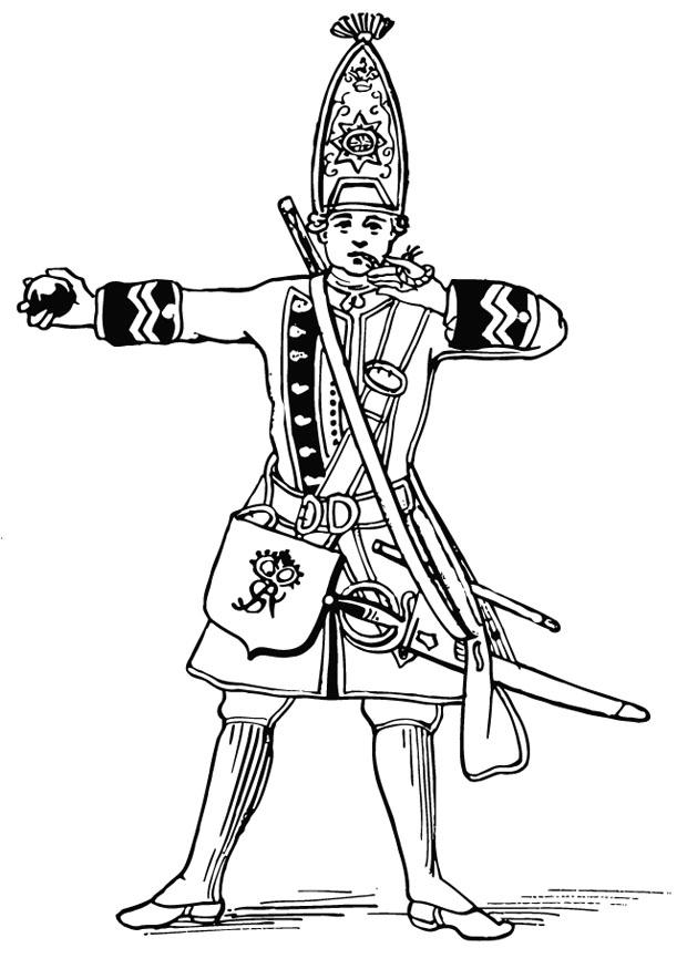 le granadier Coloriage le granadier