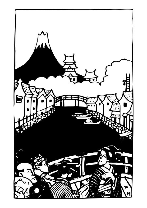 le japon Coloriage le japon