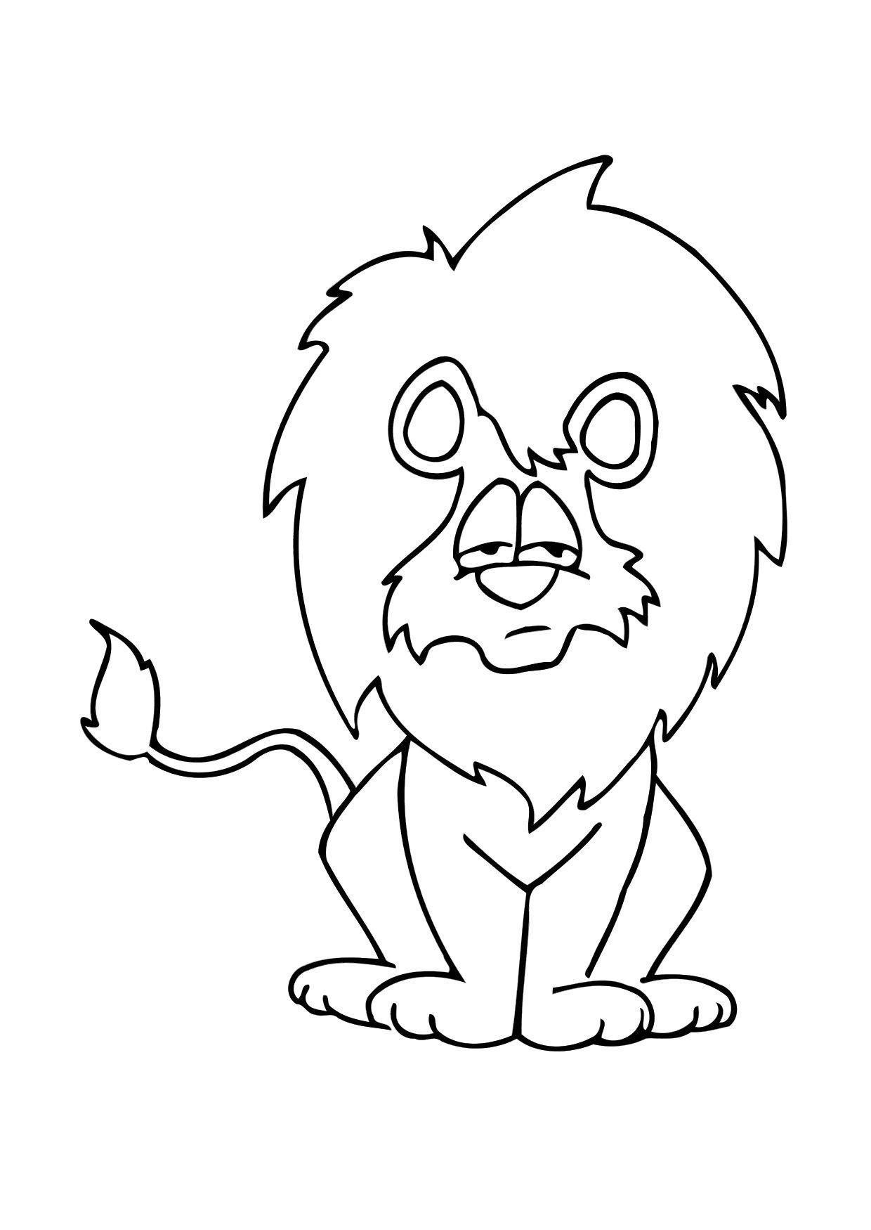 le lion Coloriage le lion