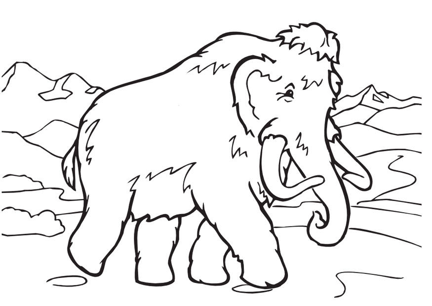 le mammouth Coloriage le mammouth