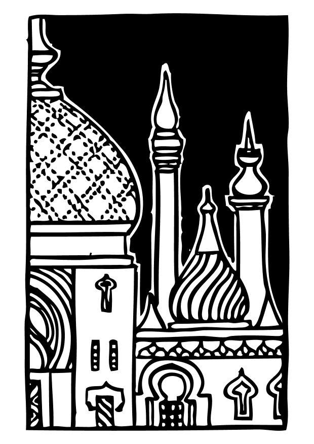 le minaret Coloriage le minaret