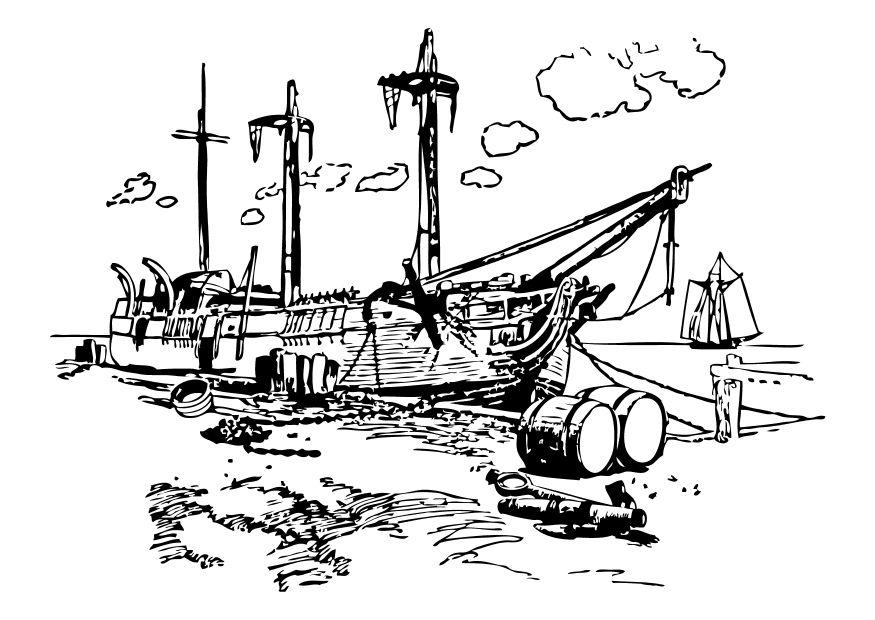 le naufrage Coloriage le naufrage
