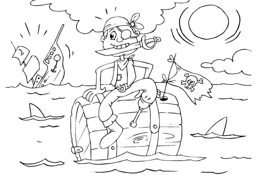 Coloriage le navire coule