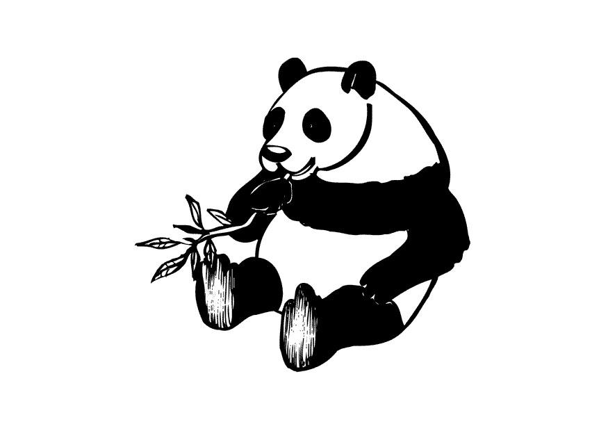 le panda Coloriage le panda