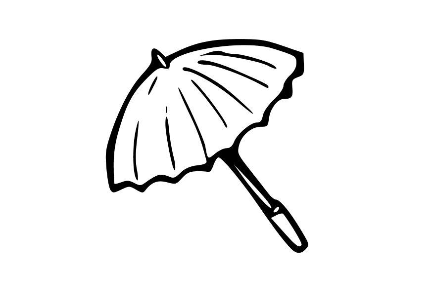 le parapluie Coloriage le parapluie