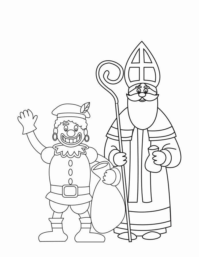 le pA¨re fouettard et saint nicolas Coloriage le pA¨re fouettard et saint nicolas