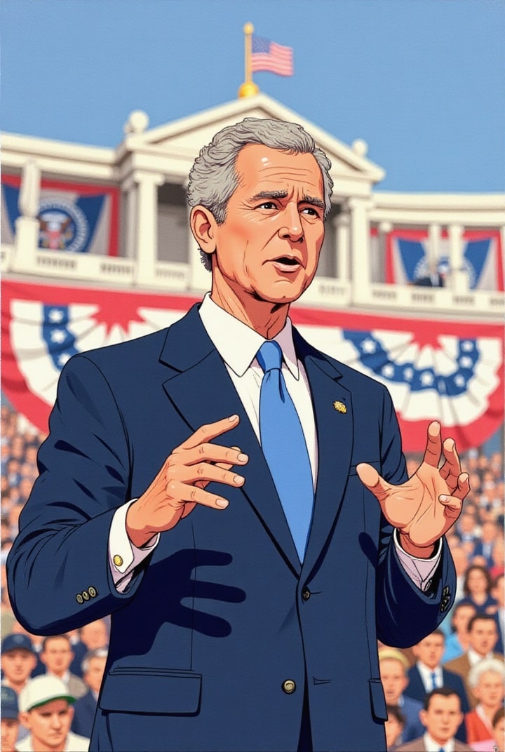 le prA©sident george w. bush Image le prA©sident george w. bush