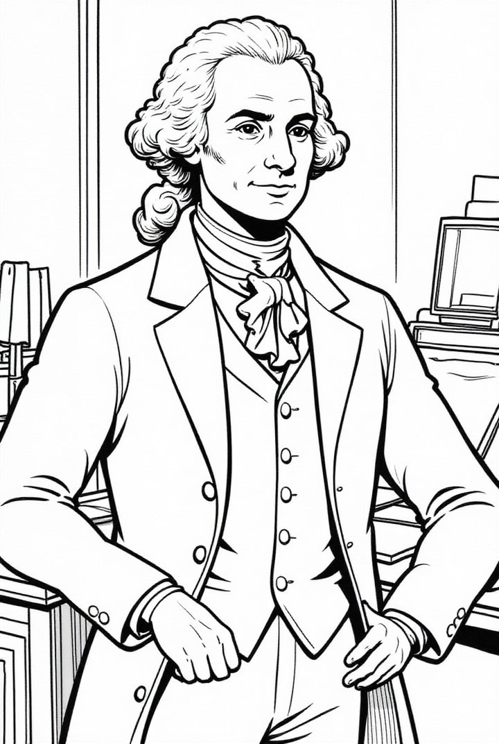 le prA©sident george washington Coloriage le prA©sident george washington