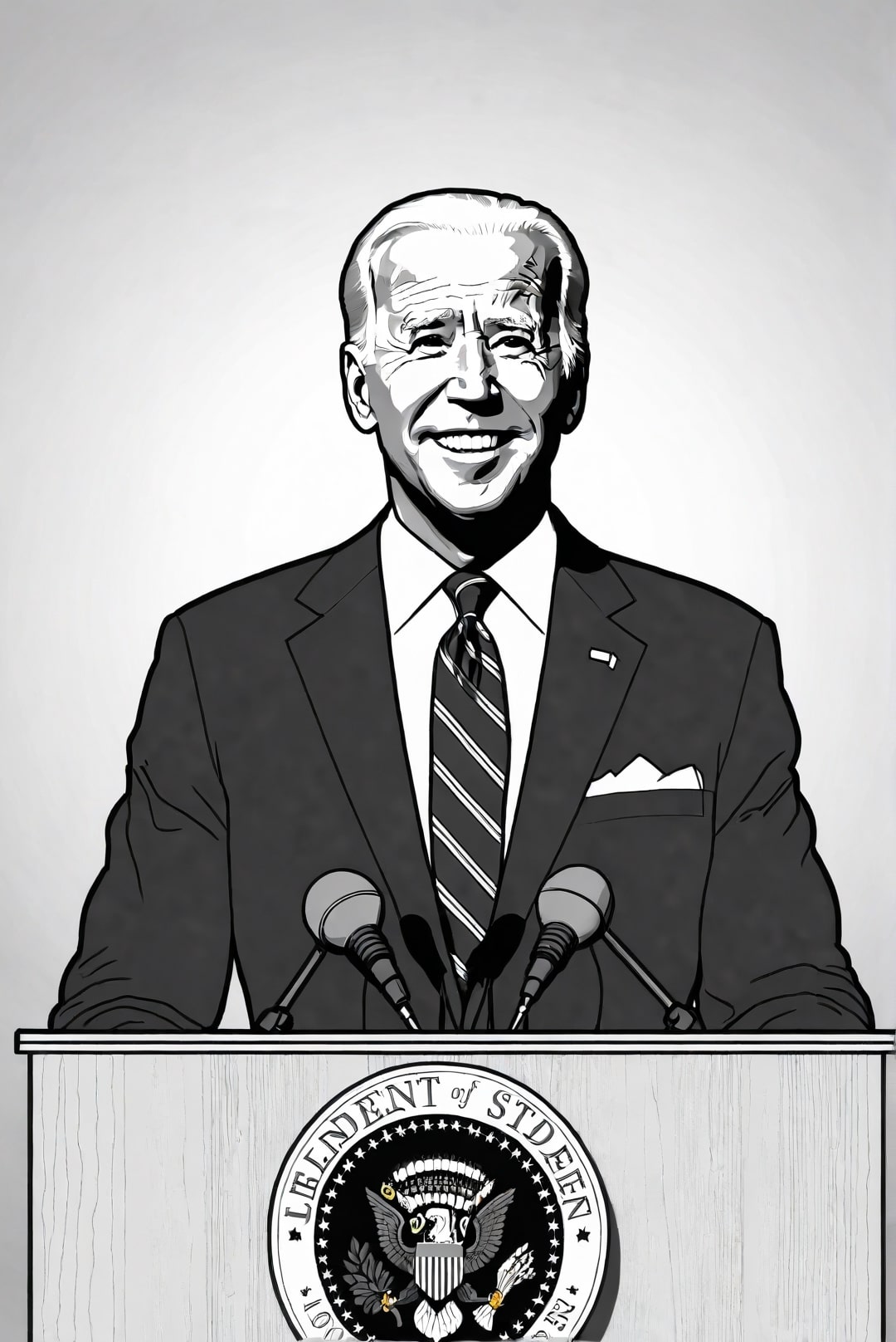 le prA©sident joe biden Coloriage le prA©sident joe biden