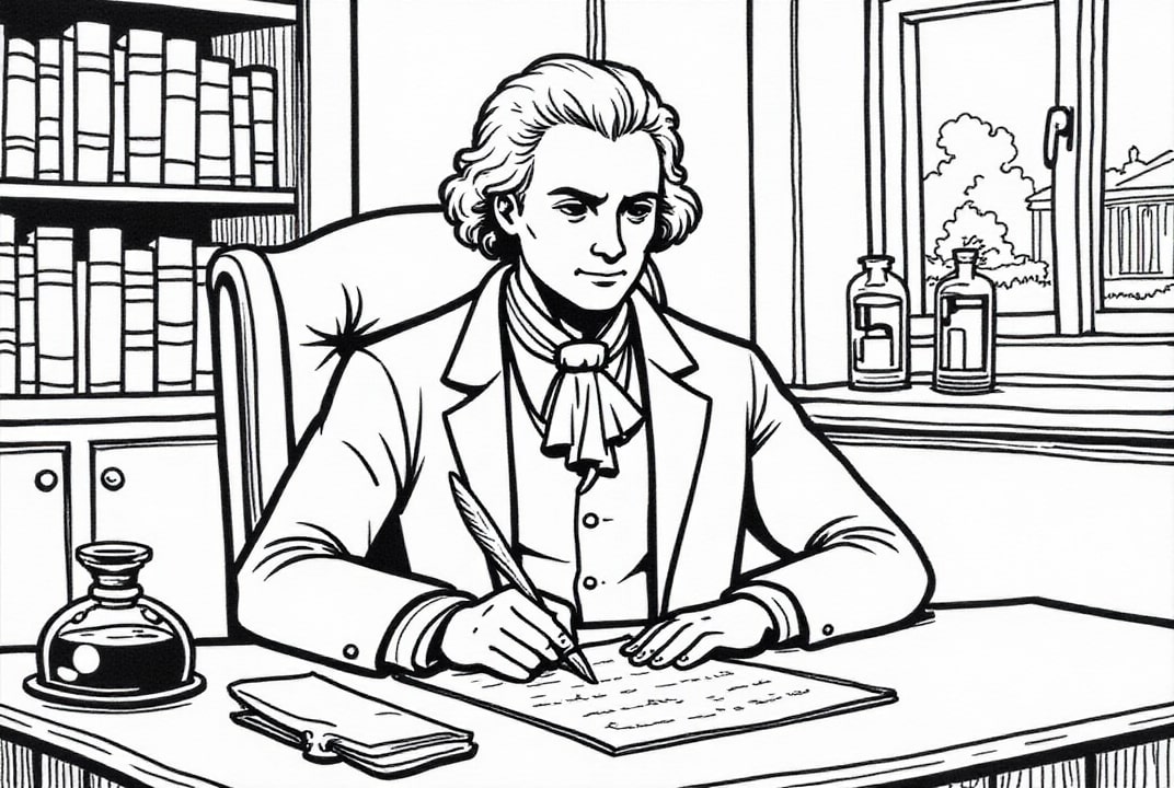 le prA©sident thomas jefferson Coloriage le prA©sident thomas jefferson