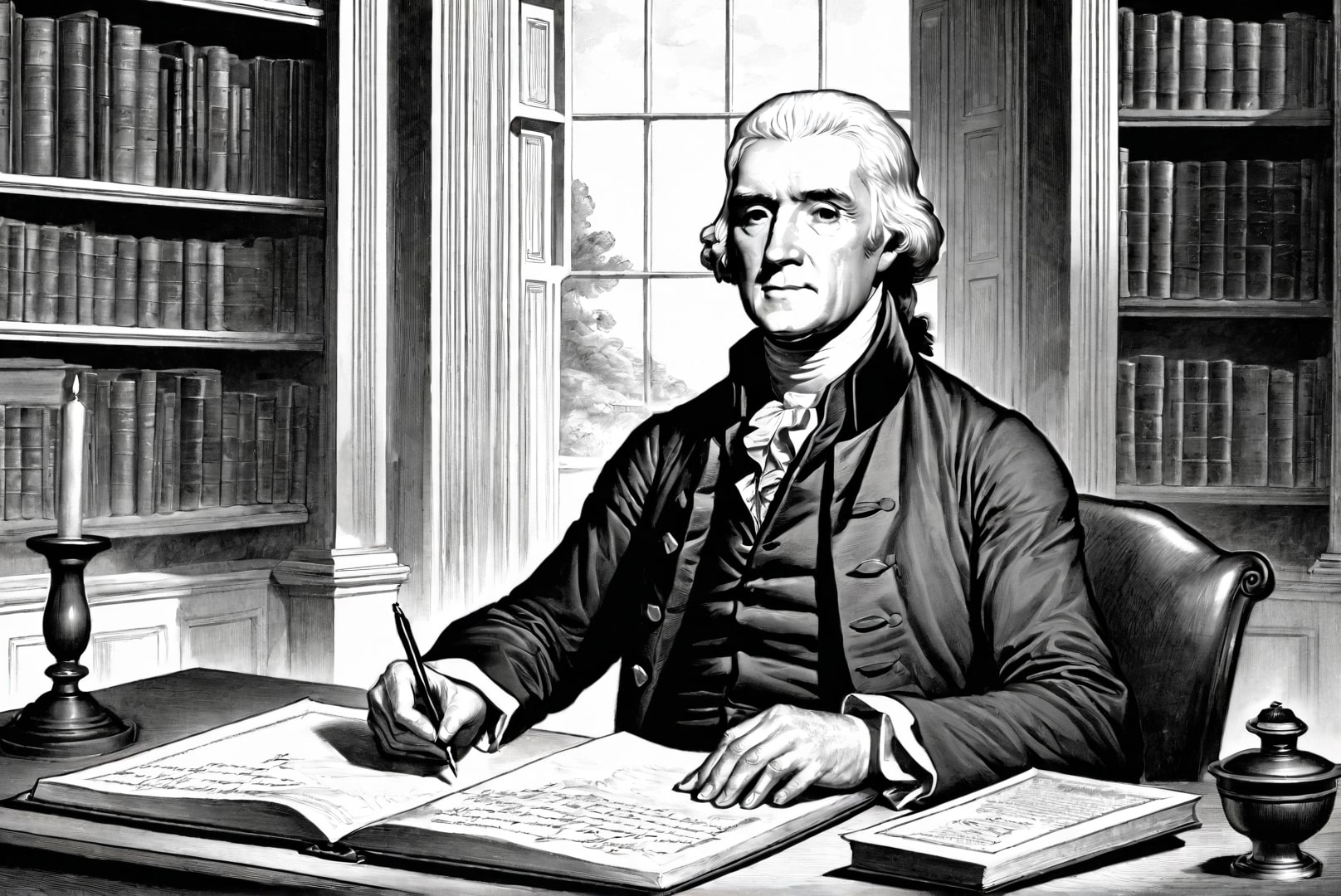 le prA©sident thomas jefferson Coloriage le prA©sident thomas jefferson