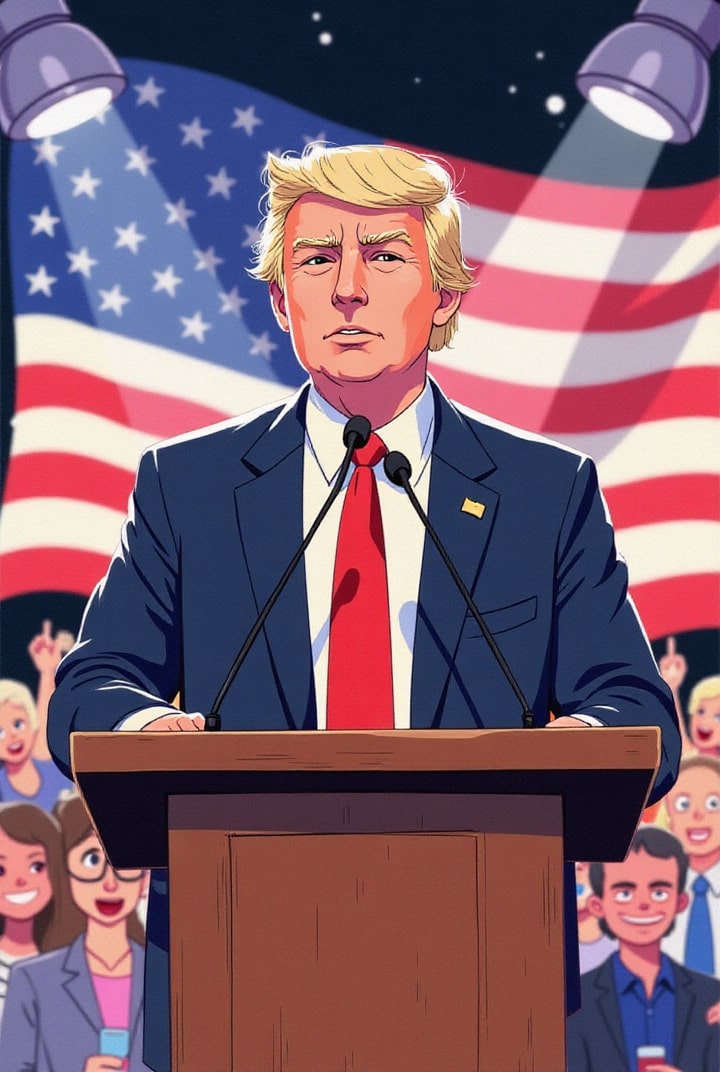Image le prA©sident trump s'adresse A  ses partisans